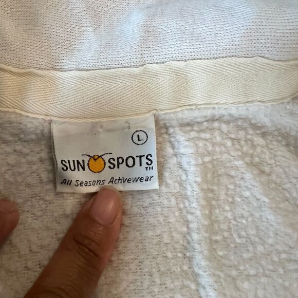 Vtg 70 80s Sun Spots TRACK Jacket Full Zip Training Athletic Adult Sz. Large - Picture 4 of 8